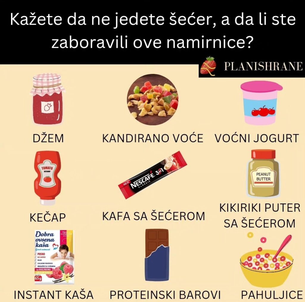 Hrana koja sadržo šećer