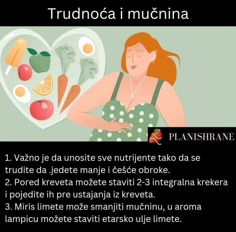 Kako smanjiti mucninu u trudnoci