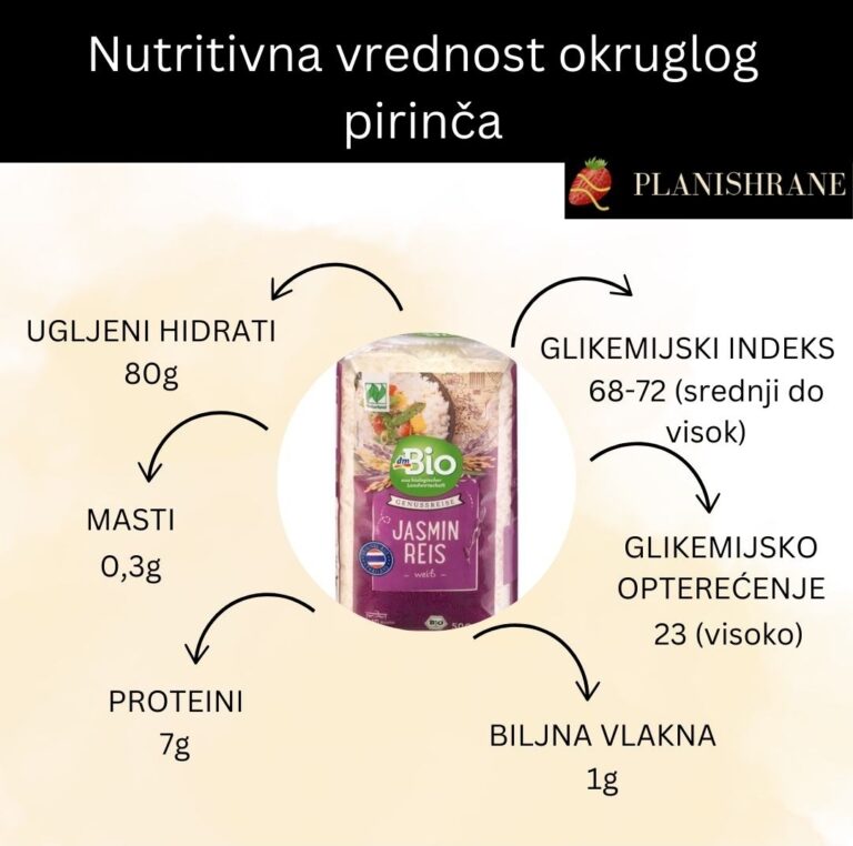 Nutrtivna vrednost jasmin pirinča